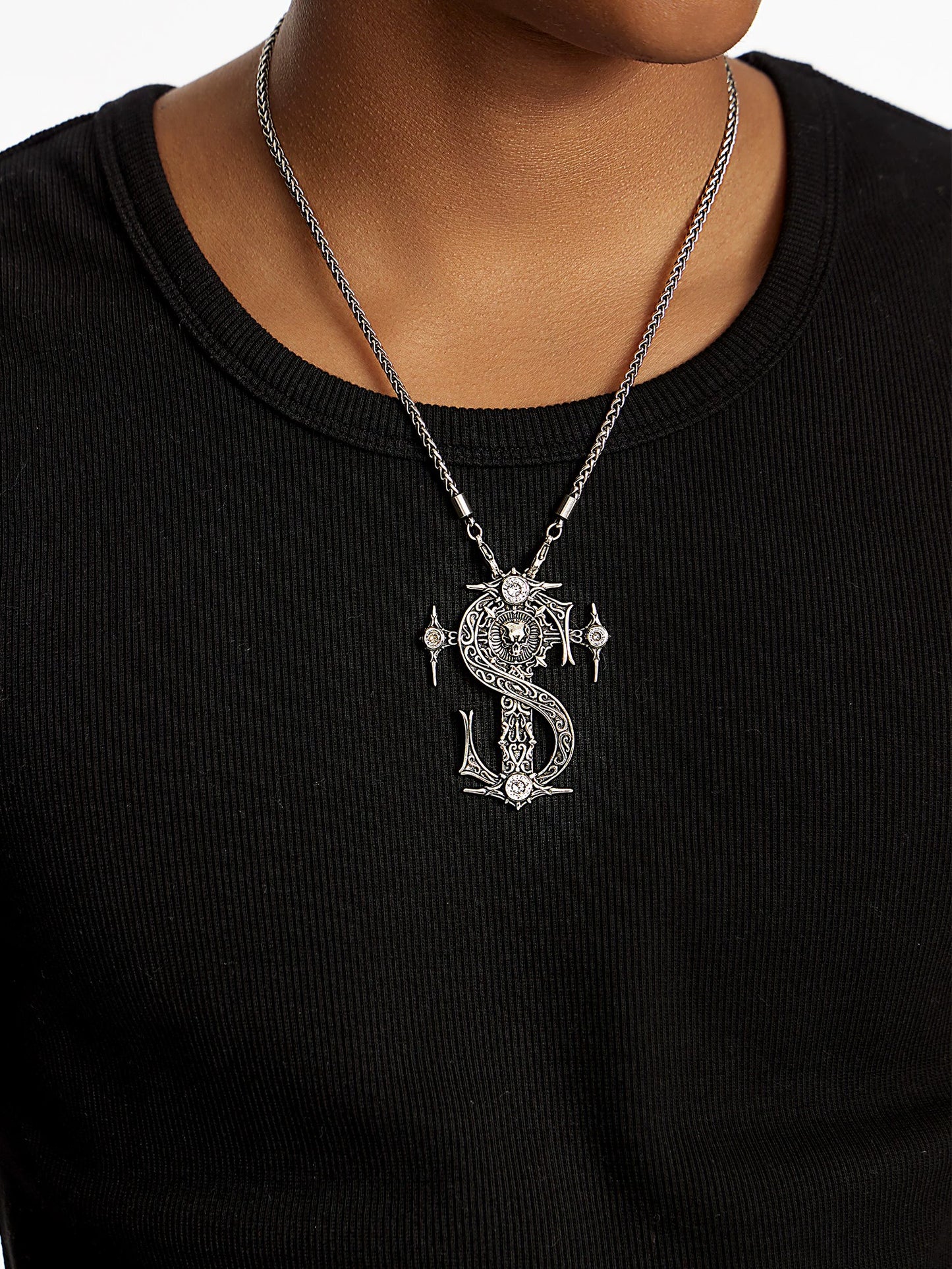 Medieval Skull Pendant Necklace WN11953