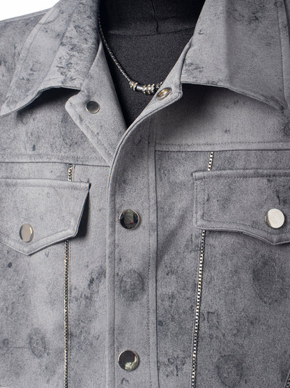 Washed Short Jacket & Washed Flare Pants Setup WN23734