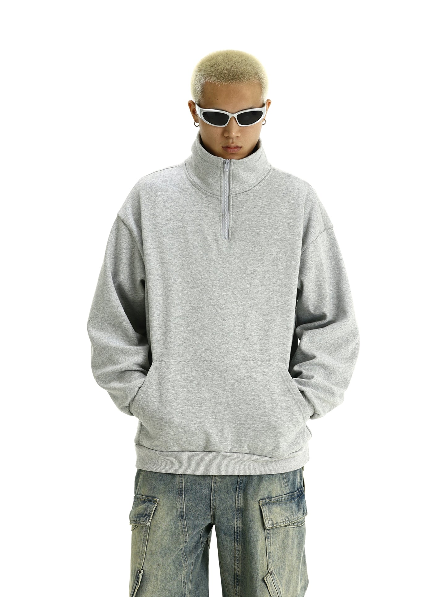 Half Zipper Stand Neck Sweatshirt WN9022