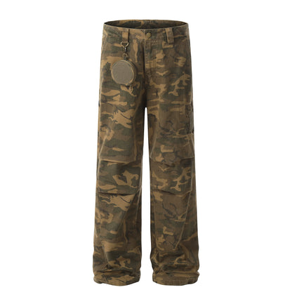 Camouflage Straight Cargo Pants WN9002