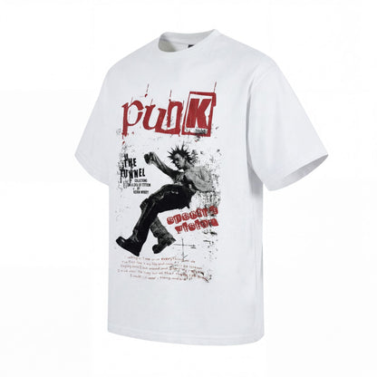 Graphic Print Wash Cotton Short Sleeve T-Shirt WN25635