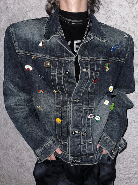 Raw Hem Denim Short Jacket WN25078