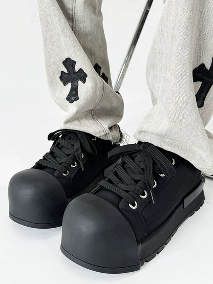 Chunky Plain Leahter Sneakers WN19117