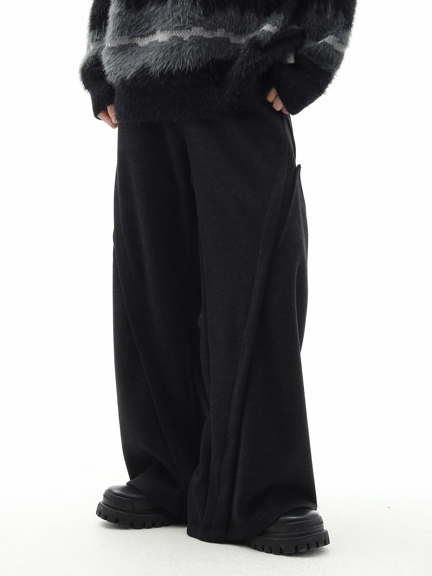 Thickened Woolen Wide-Leg Trousers WN10264