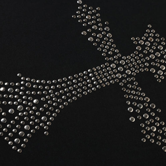 Cross Studs Detail Short Sleeve T-Shirt WN25422