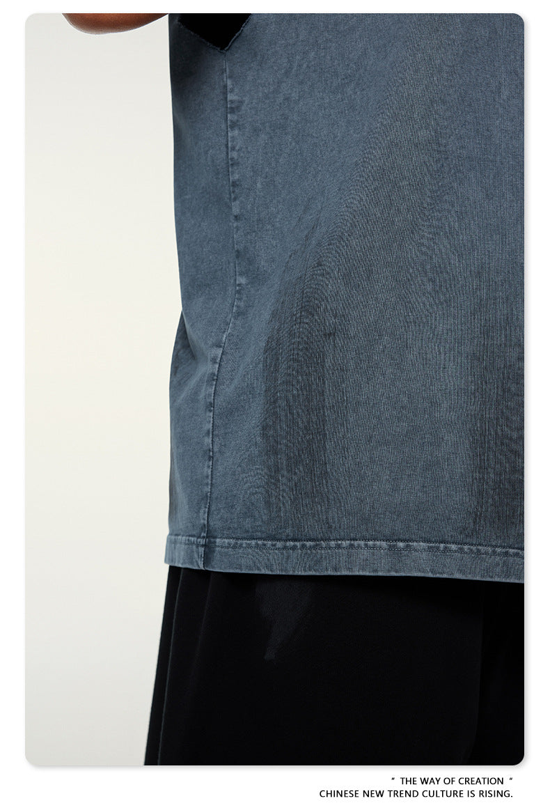 Washed Damage Oversize Tank Top T-shirt WN6440