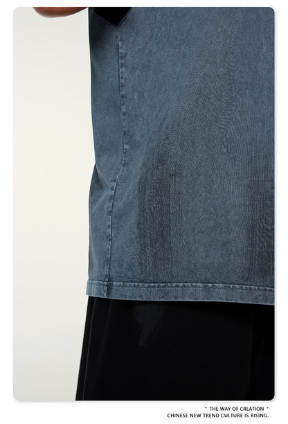 Washed Damage Oversize Tank Top T-shirt WN6440