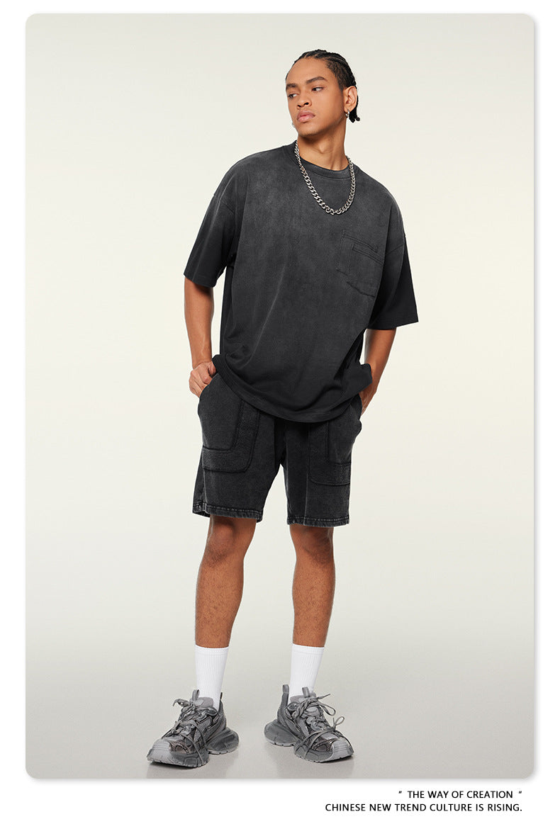 Washed Oversize Short-sleeve T-shirt WN6453