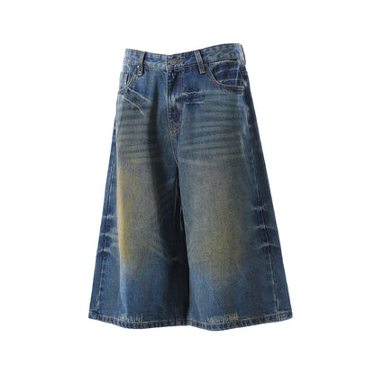 Washed Fade Cropped Denim Jeans WN25442