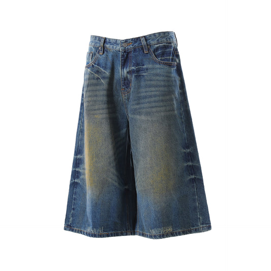 Washed Fade Cropped Denim Jeans WN25442