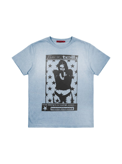 Star Portrait Graphic Print Short Sleeve T-Shirt WN27191