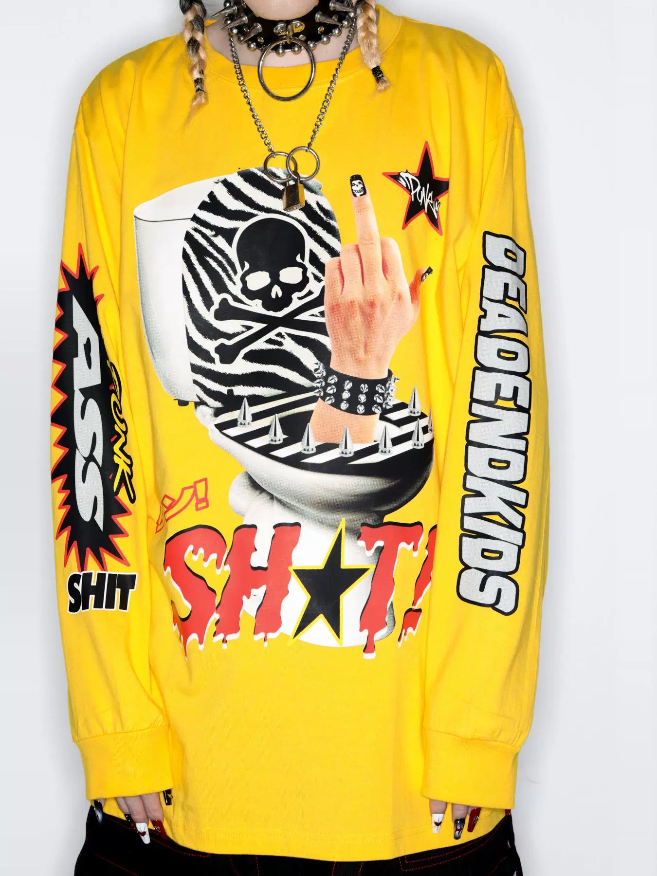 Graphic Letter Print Long Sleeve T-Shirt WN22250