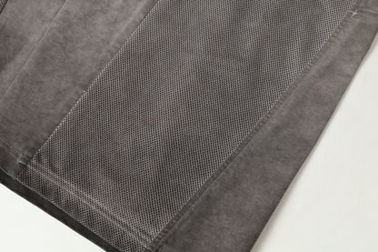 Washed Mesh Panel Short Sleeve T-Shirt WN25504
