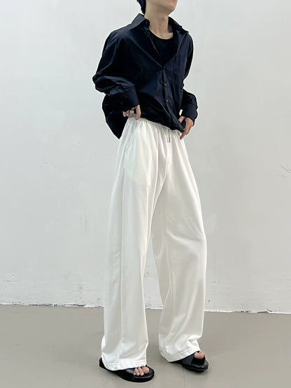 Drawstring Wide-Leg Straight Sweatpants WN7403