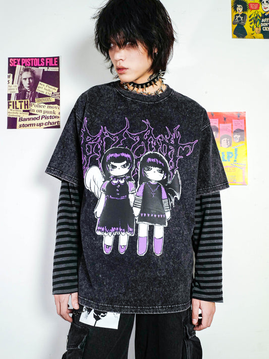 Graphic Print Oversize Short Sleeve T-Shirt WN15966