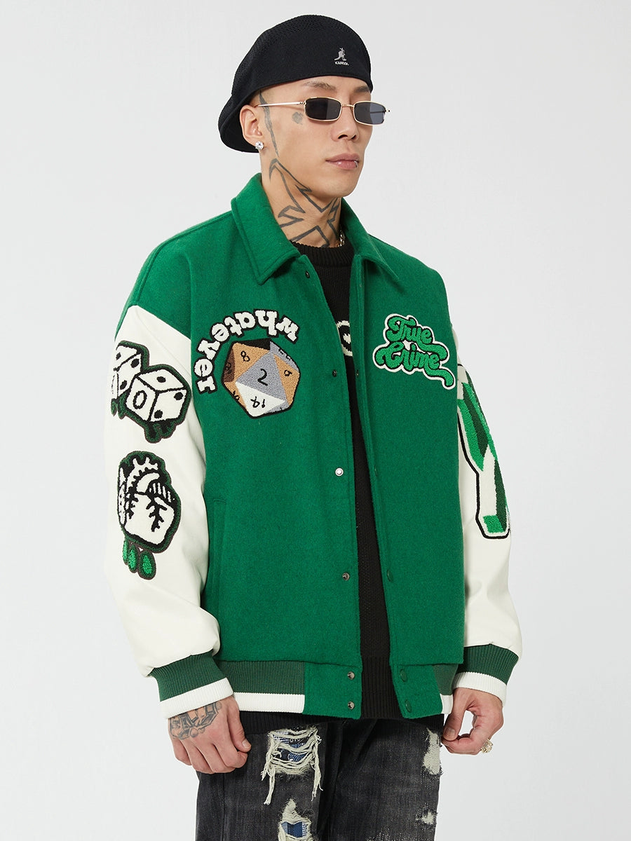 Embroidery Baseball Jacket WN12278