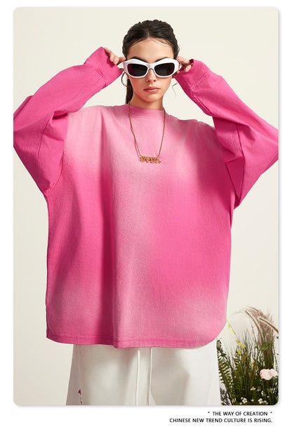 Oversize Washed Long-sleeve t-shirt WN6051
