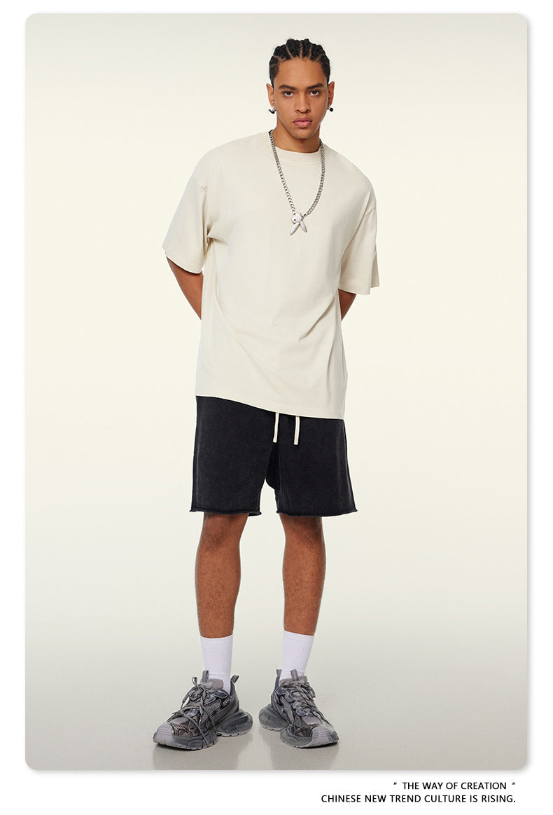 Washed Oversize Short-sleeve T-shirt WN6457