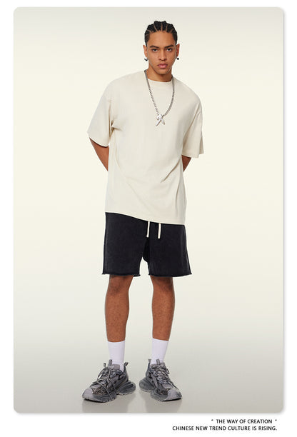 Washed Oversize Short-sleeve T-shirt WN6457