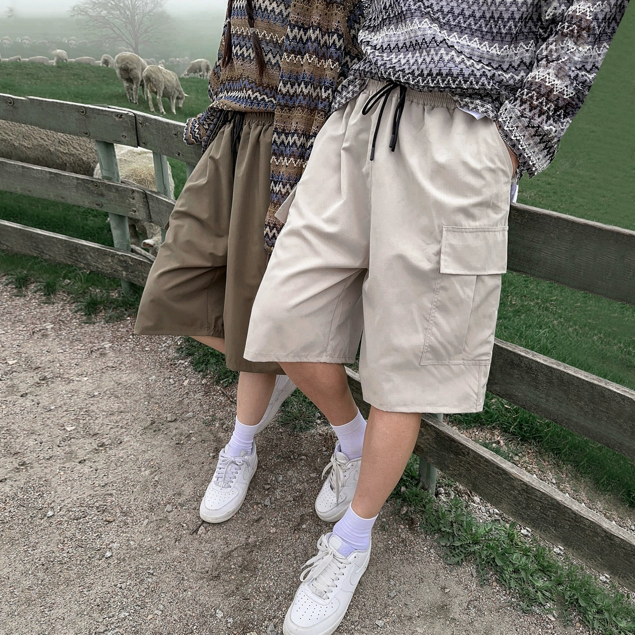 Wide Leg Cargo Half Pants WN20277