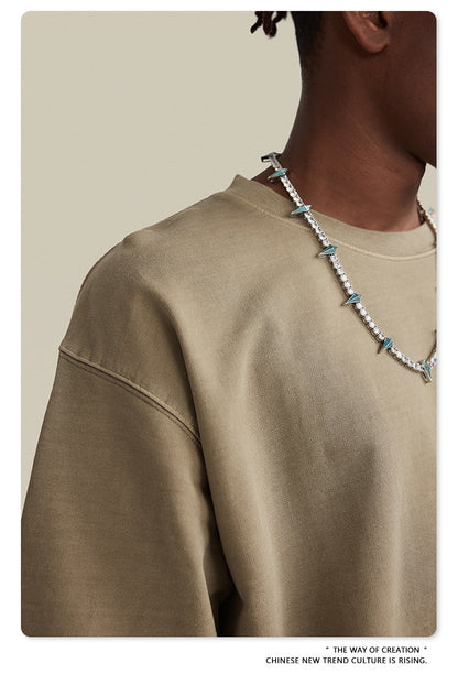 Water Washed Heavyweight Oversize Short Sleeve T-Shirt WN6077