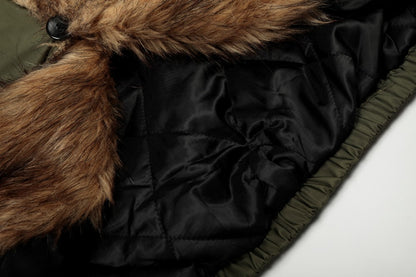 Fake Fur Trim Hooded Oversize Puffer Jacket WN27923