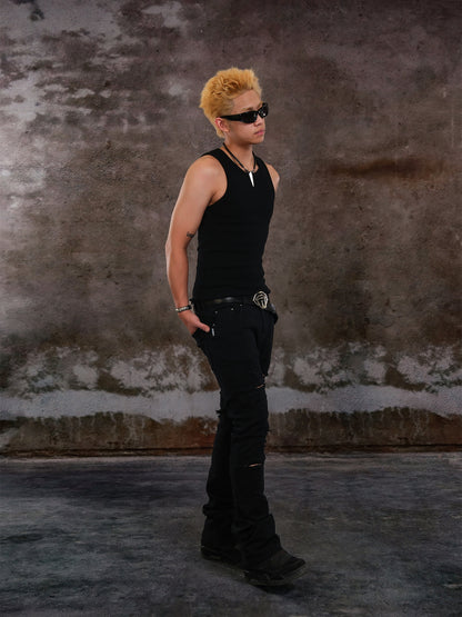 Washed Damage Stretch Pants WN26614