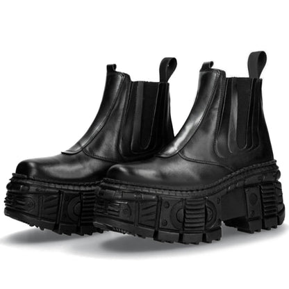 Chunky Sole Design PU Leather Boots WN19187