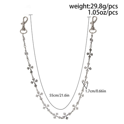 Cross Metal Pants Chain WN21074