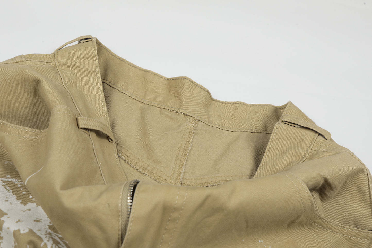 Washed Wide Leg Cargo Half Pants WN25647