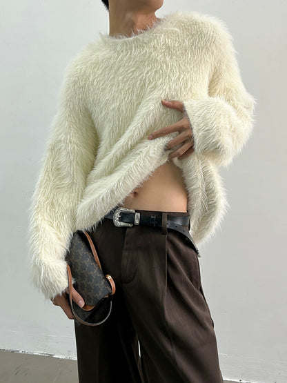 Oversize Furry Knit Sweater WN7385