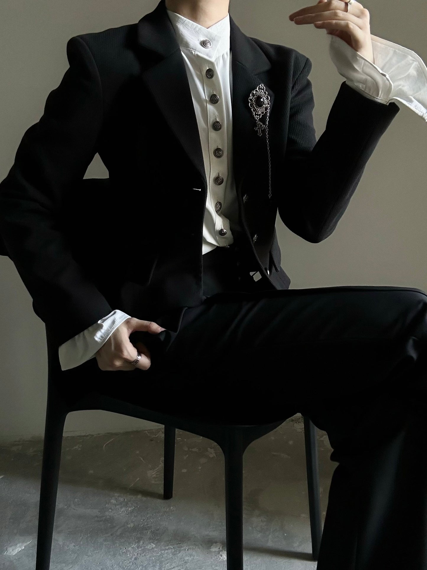 Waist-Shaping Corduroy Tailored Jacket WN23122