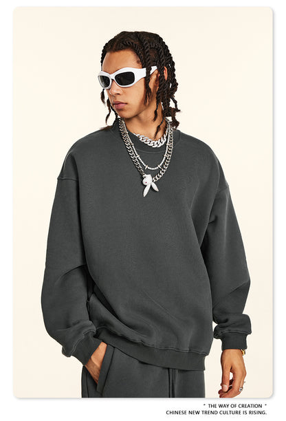 Fleece Lining Oversize Sweatshirt WN9928