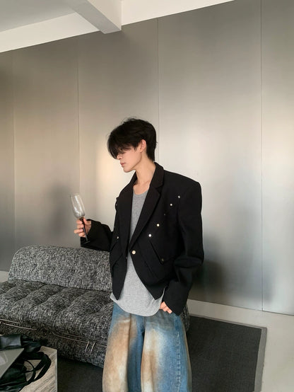 Button Design Deconstructed Line Jacket WN19913