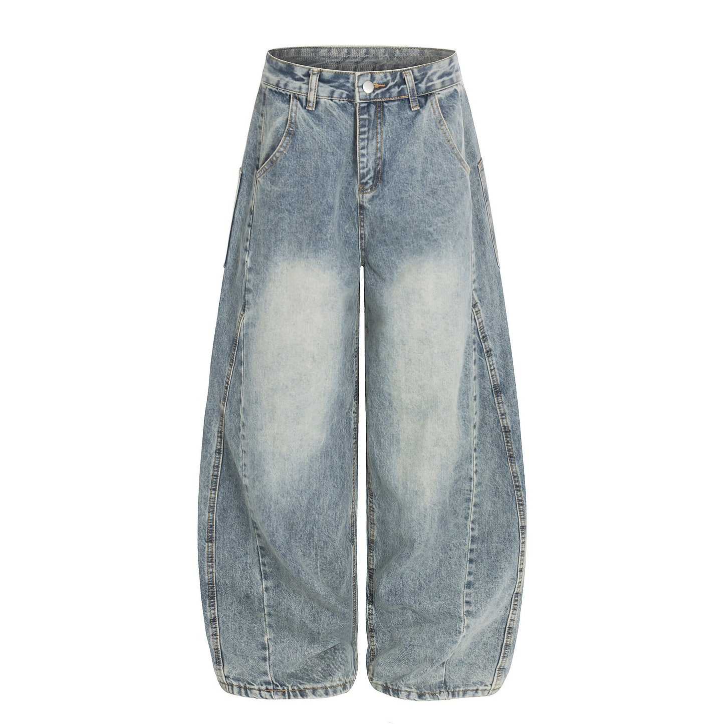 Washed Wide Leg Denim Jeans WN25431