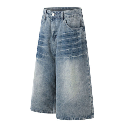 Lightning Graphic Denim Half Jeans WN26002