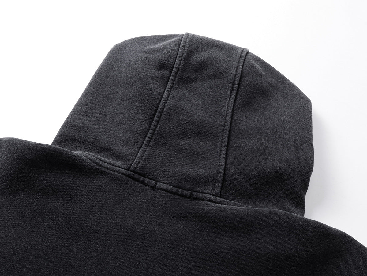 Heavyweight Wash Damage Zipper Hoodie WN25592