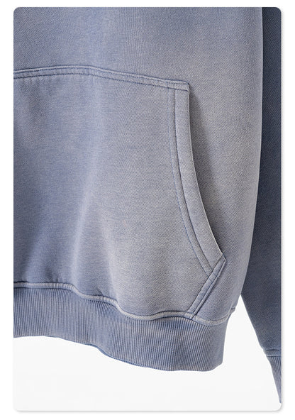 Oversize Fleece Lining Washed Pullover Hoodie WN9924
