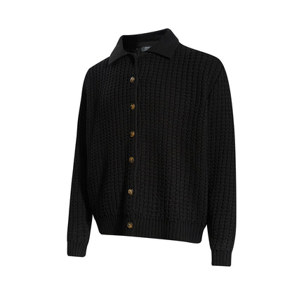 Jacquard Collar Knit Cardigan WN23058