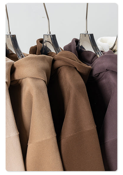 Fleece Lining Oversize Washed Zipper Hoodie WN9943