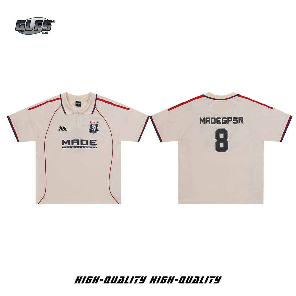 Sporty Polo Collar Short Sleeve T-Shirt WN26487