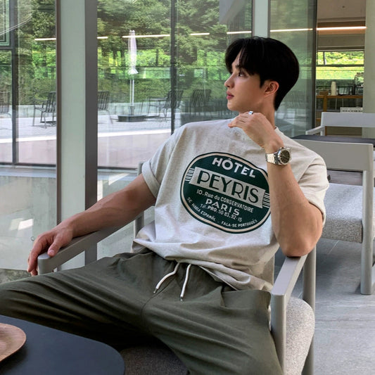 Letter Print Oversize Short Sleeve T-Shirt WN20258