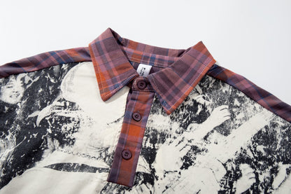 Plaid Graphic Number Polo Shirt WN28092