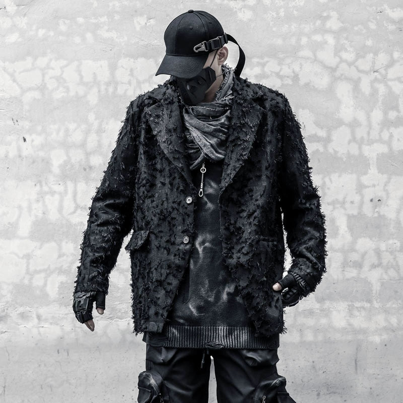 Texture Damage Tailored Jacket WN22410