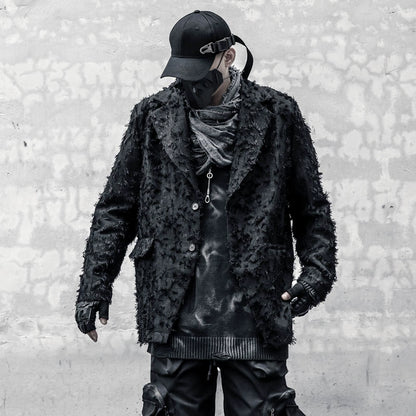 Texture Damage Tailored Jacket WN22410