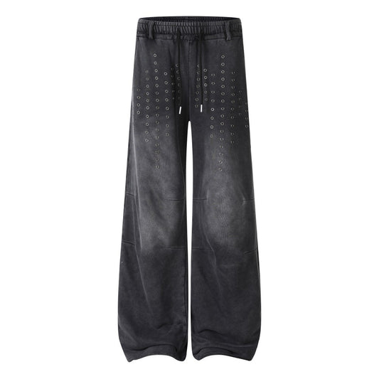 Studs Detail Wide Leg Sweatpants WN27821