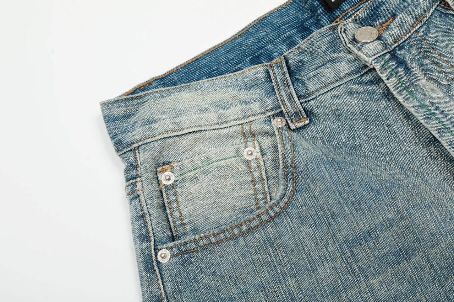 Washed Whisker Wide Leg Denim Jeans WN26037