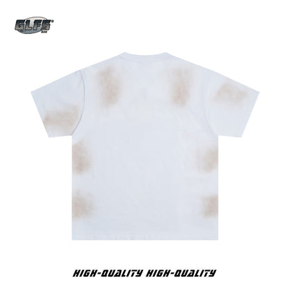 Washed Target Print Short Sleeve T-Shirt WN26505