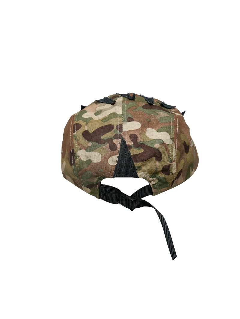Flame Patchwork Camouflage Flat-Brim Cap WN21102