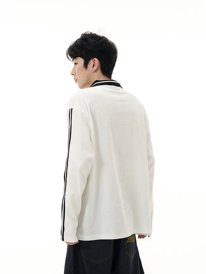 Oversize Long Sleeve Polo Shirt WN7691